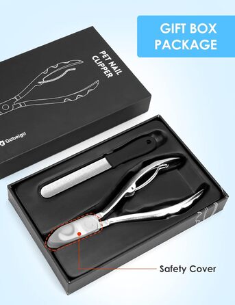 Ножиці для стрижки кігтів собак Gobeigo з пилочкою, професійний догляд за кігтями для домашніх тварин, гострі леза, ножиці для кігтів собак для великих собак/товстих кігтів/старих котів