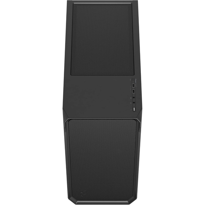 Корпус для ПК Fractal Design Focus 2 Black з темним склом та сітчастою передньою панеллю. В комплекті 2 вентилятори 140 мм. ATX