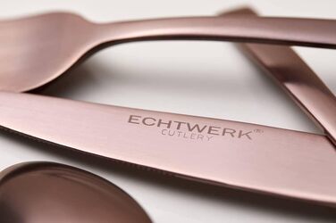 ECHTWERK Avelino Flatware Set, Bronze Edition, 20-Piece, Dinnerware Set for up to 4 People, 18/10 Stainless Steel, Matte Finish, High-Quality Cutlery Set, for Dining Table, Table Decoration for Weddings & Festive Tables
