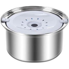 Нержавійна миска для собак з захистом від протікання, 2L Преміум миска для води для собак та котів, миска для пиття без обливання, великий об'єм 2L (3L об'єм)