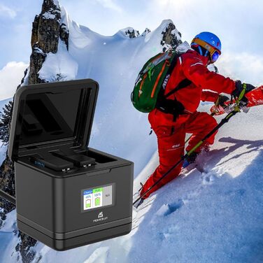 Набір акумуляторів та зарядного пристрою Homesuit Hero 13 для GoPro Hero 13 Black: 2 акумулятори 2300mAh + USB LED зарядний пристрій з підтримкою PD3.0 (Type-C)