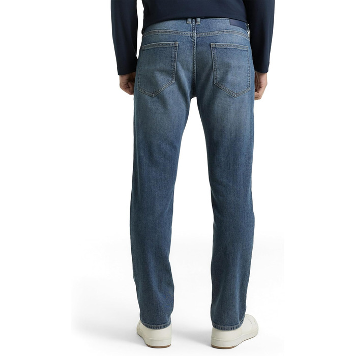 Джинси чоловічі Tom Tailor TTMARVIN Straight з еластаном, блакитний денім Used Mid Stone Blue, розмір 34W/36L