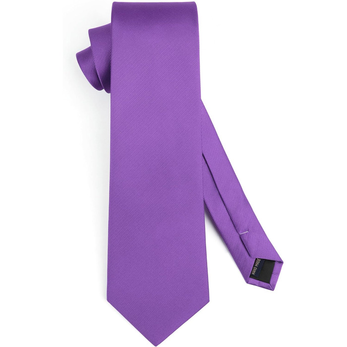 Краватка та нагрудна хустинка Enlision Solide - комплект для весілля, однотонні, фіолетовий (N2 Violett)
