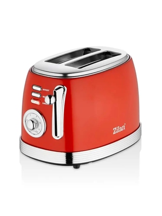 Тостер Zilan RETRO BREAD TOASTER, червоний, 850 Вт