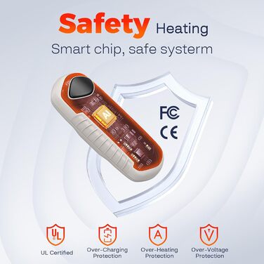 Електричні грілки для рук 2 шт., перезаряджувані, 6000mAh, компактні, надлегкі, 5 рівнів нагріву до 55°C, для кемпінгу (Хакі)