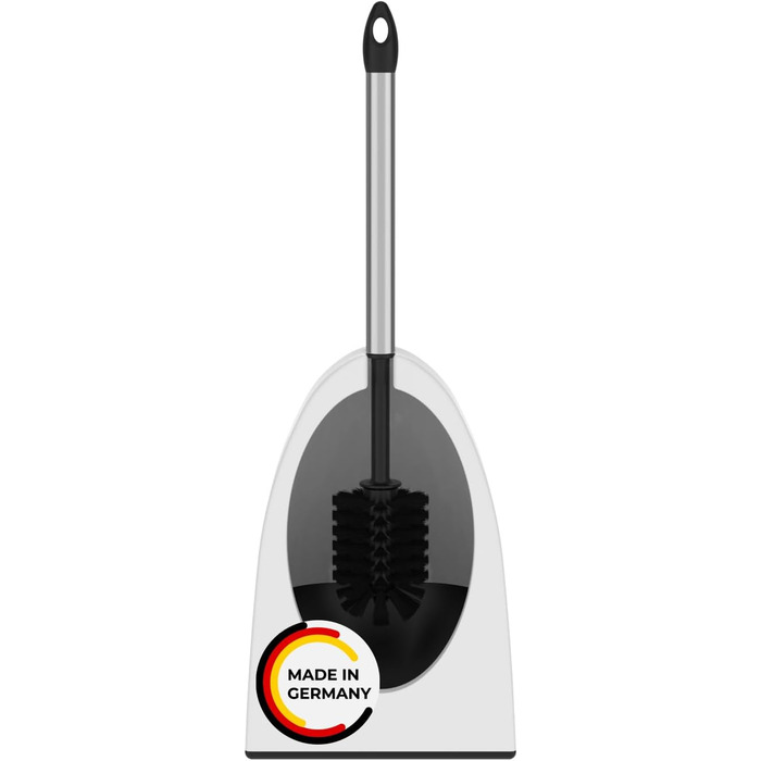 Набір для туалету Rival Recycling з щіткою для чищення країв – ергономічна щітка для унітазу з перероблених матеріалів для швидкого та ретельного прибирання – щітка для унітазу з тримачем (білий, ергономічна)