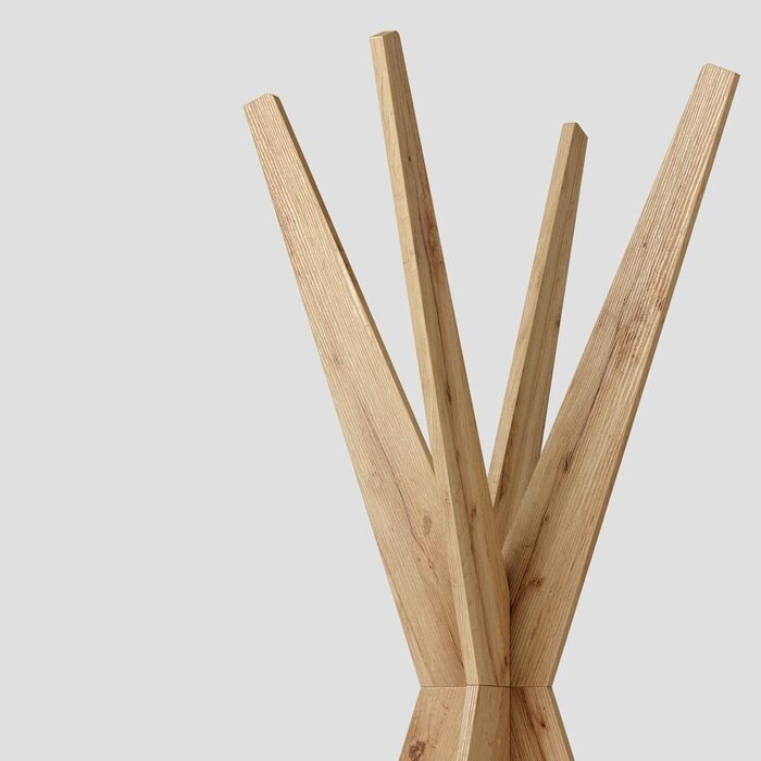 Emma, Coat Rack, Rustic Oak, Made In Italy