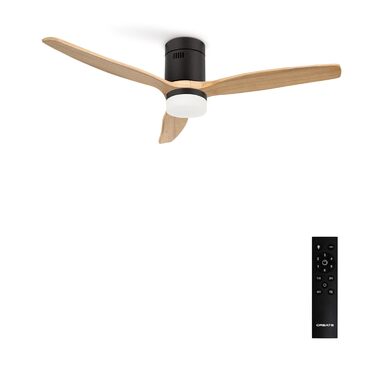 Вентилятор стельовий Windcalm M з дистанційним керуванням, ABS-пластик, 40W, Ø132cm, таймер, DC-двигун, літньо-зимовий режим, з підсвічуванням, колір 