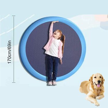 Dog Pool for Dogs, Splash Pool for Pets, 100cm Foldable Sprinkler and Splash Play Mat, Dog Splash Pool, Summer Toy, Spray Cushion Garden Outdoor Portable Sprinkler (170 CM)