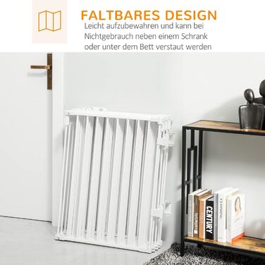 PawHut вольєр для цуценят/маленьких собак, захисний бар'єр з дверцятами, гнучкий, 8 панелей (60 x 76 см), білий