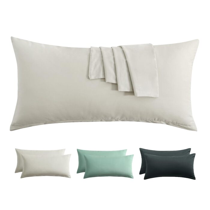 Комплект постільної білизни RUIKASI з бавовни 4-х частинний - сірий, двоколірний комплект з блискавкою (Антрацит та світло-сірий)