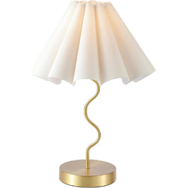 Настільна лампа EOEYYOYB з USB A+C, сенсорне керування, регулювання яскравості, абажур з льону, для спальні та вітальні, біла