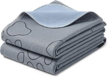 Підстилка для собак Feandrea, 2 шт., XL (122 x 91 см), сіра, водонепроникна, супер вбираюча, для дому