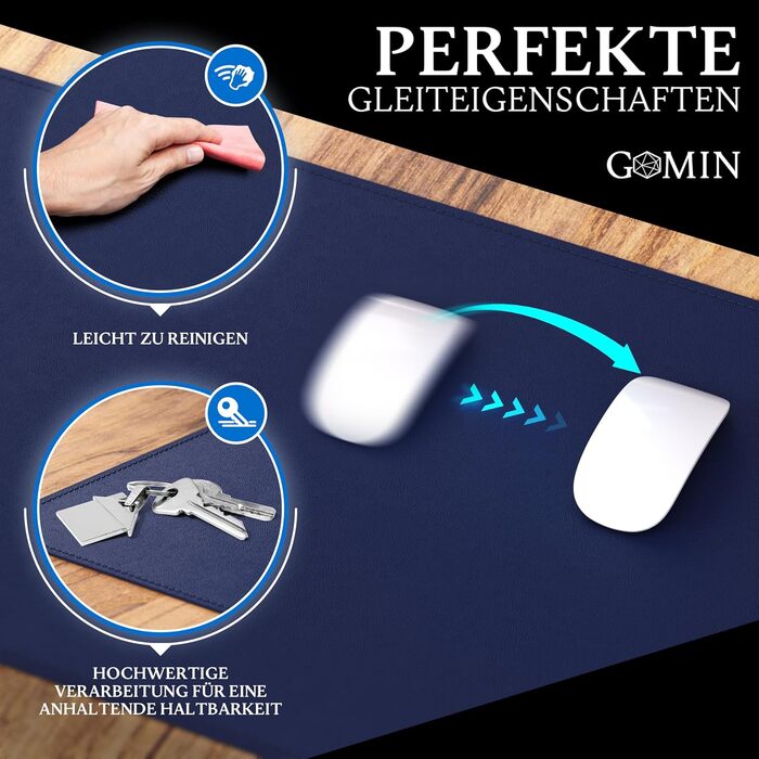 Килимок для столу GOMIN - PU шкіра, вологостійкий, протиковзкий, XXL (60x35 см)