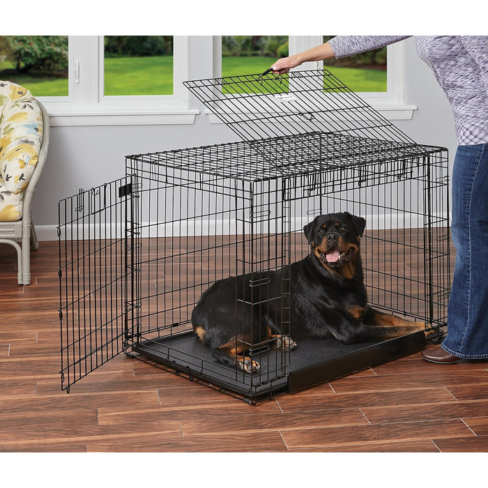 Кія MidWest Homes for Pets Ovation 1924 - переносна будка для собак, чорна, з перегородкою, для маленьких порід, 61х74х78 см