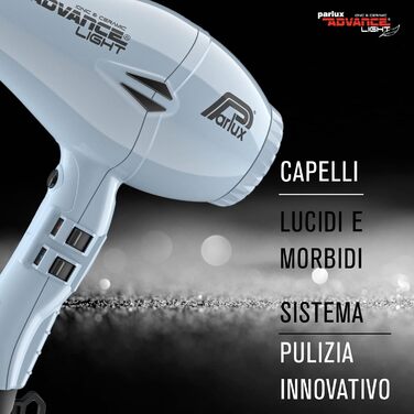 Фен Parlux Profi-Ionen Advance Light Ionic & Ceramic, білий (без Softstyler)