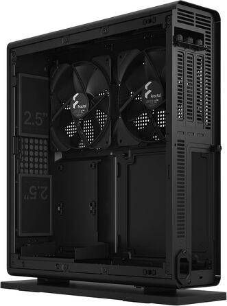 Корпус Fractal Design Ridge Black Mini-ITX для ігрового ПК з PCIe 4.0, 2 вентилятори 140мм PWM, USB Type-C
