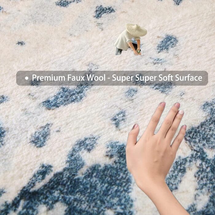 Килим з коротким ворсом для вітальні: абстрактний дизайн, сірий колір, 120 x 160 см