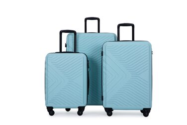 Набір валіз Travelhouse Bali (3 шт.) Зелений — Легкий комплект дорожніх Trolley з ABS-пластику, 4 колеса та TSA-замком, стійкий до подряпин