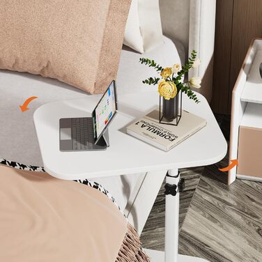 Зручний столик для ноутбука в ліжко - Lapdesk, складний, регульований, портативний, білий (40 x 30 x 80 см)