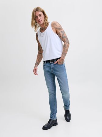 Джинси чоловічі JACK & JONES Glenn Slim Fit, оригінал, синій денім (32W/30L)