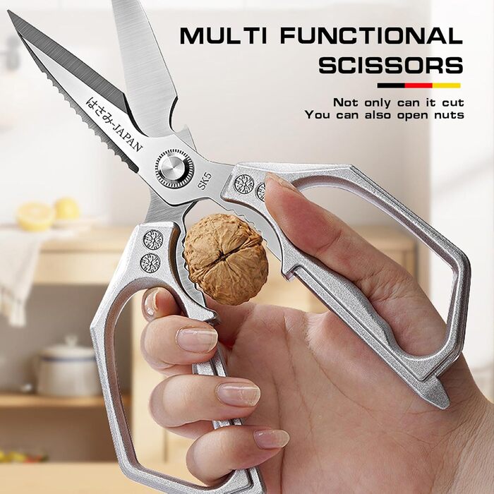 Ніж-ножиці кухонні з нержавіючої сталі, універсальні, з відкривачем для пляшок, для птиці, риби, м'яса, зелені, горіхів, придатні для миття в посудомийній машині