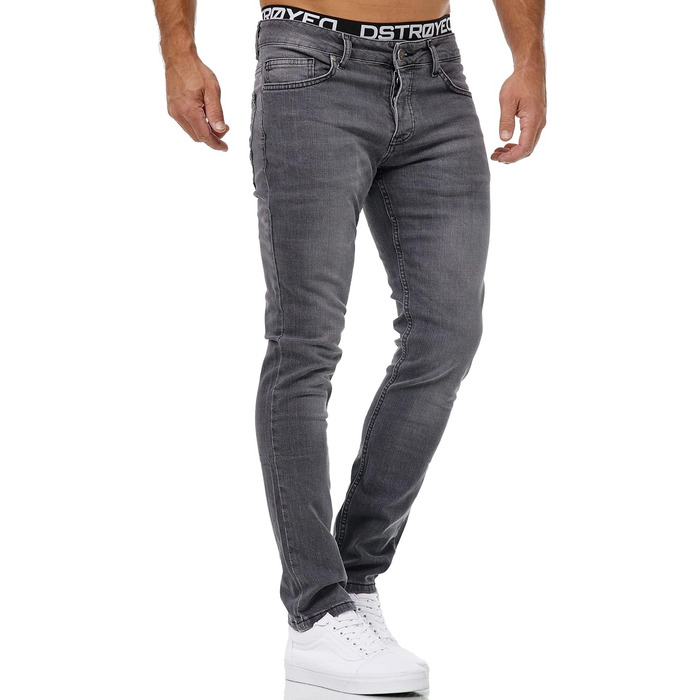 Чоловічі джинси Merish Slim Fit Stretch Denim 1512 сірі, 33W/32L