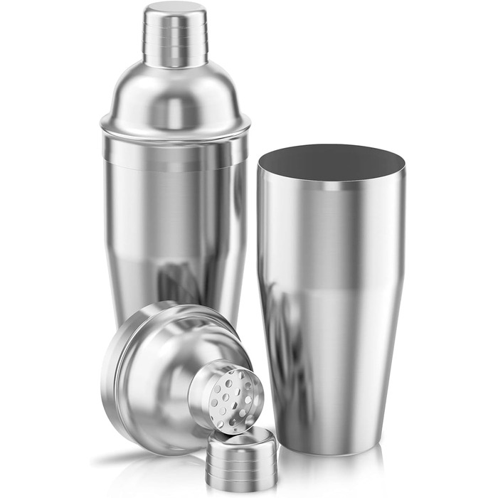 Cocktail Shaker, 750 ml Martini Shaker, Food-Grade Stainless Steel, Martini Mixer, Integrated Strainer, Luckygoobo Drink Shaker, Bartender Set, Gifts.