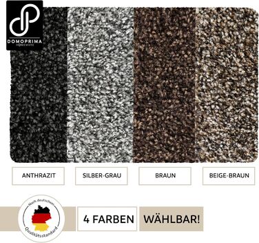 Килимок для підлоги DOMOPRIMA з мікрофібри, миючий, неслизький, надзвичайно поглинаючий та плоский – антибактеріальний, для внутрішнього та зовнішнього використання (Антрацит, 60x40 см)