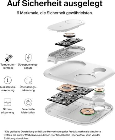 Зарядний пристрій Belkin BoostCharge 3-в-1 з підтримкою Qi2, 15 Вт, MagSafe, для iPhone, Apple Watch, AirPods