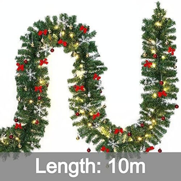 Гірлянда святкова CASARIA 5м, 100 LED, тепле біле світло, для декору приміщень та вулиці