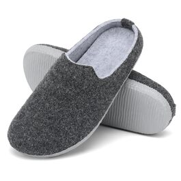 Тапочки домовими з фетру Mishansha для жінок та чоловіків, зимові, зручні, чорні, розмір 36-48