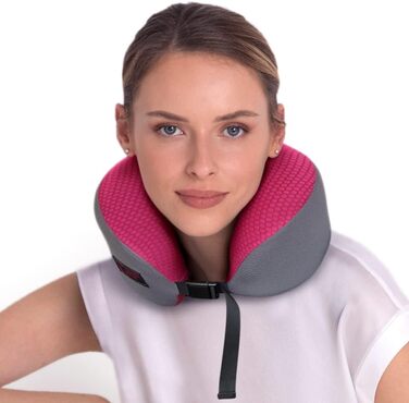 Travel Blue Dreamer Neck Pillow - Memory Foam Travel Pillow for Airplane, Car & Train - Breathable Mesh, Removable Cover, Comfortable Support