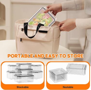 Набір контейнерів для зберігання продуктів з кришкою, 30 шт. (15 контейнерів + 15 кришок), набір харчових контейнерів, не протікають, BPA-free, для Meal Prep