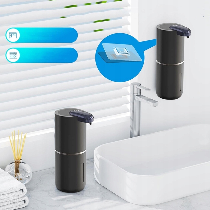 Безконтактний підлоговий дозатор для мила Bedee, 380 мл, чорний