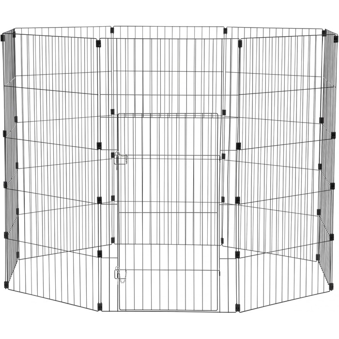 Клітка-вольєр для собак, котів та кроликів Iris Ohyama, 1.7 м², 8 панелей, чорний, WPC-48