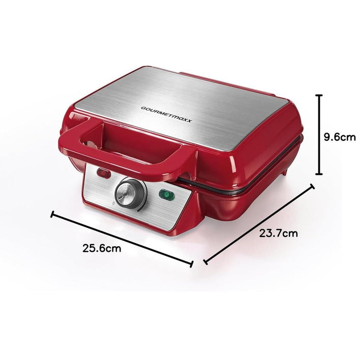 Gourmetmaxx Belgian Waffle Maker - 1000W - Non-Stick - Even Heat Distribution