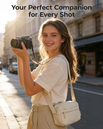 Компактна сумка для фотоапарата Bagsmart Puffer для DSLR та SLR камер, колір: верблюжий