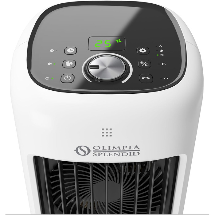 Вентилятор Olimpia Splendid Peler Tower - охолоджувач з таймером, 300 м³/год, 65 Вт, білий (10 л)