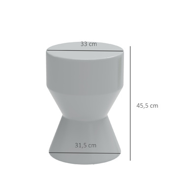 Крісло-табурет Outsunny з кераміки, витримує навантаження до 120 кг, Ø33 x 45,5 см, стійке до погодних умов, садове крісло у формі пісочного годинника, крісло для квітів, пуф для відпочинку для активного відпочинку на вулиці, кемпінгу, саду, тераси, балко