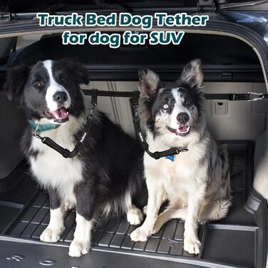 Pickup Truck Dog Safety Harness with Seat Belt - Adjustable Dog Restraint for 1 Dog - SUV, Truck Compatible
