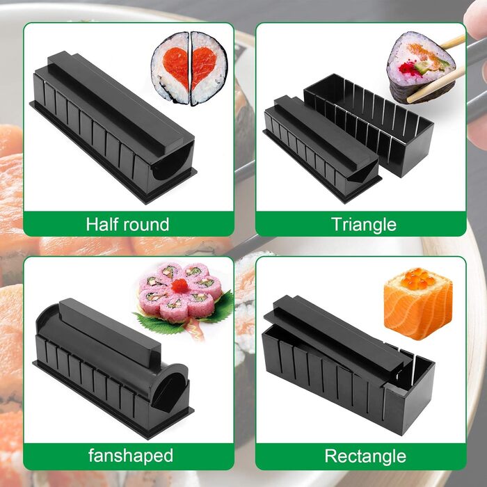 Набір для приготування суші: 8 форм + інструменти для дому, DIY
