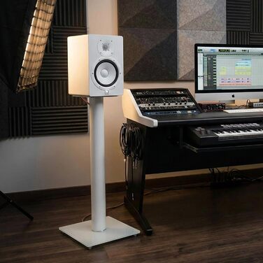 Підставка для колонок Sonorous SP100-60 Біла – Пара, 60 см | Алюмінієва та скляна підставка | Максимальне навантаження 20 кг на підставку | Вбудована організація кабелів