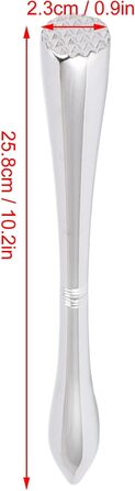 Tyenaza Ice Pick, 8.5 inches in length, stainless steel ice breaker, ice pick with wooden handle, THREE tines, for kitchen tool, bar, restaurant (10.2in)