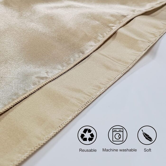 Kalopro 12-Piece Gold Cloth Napkins, Satin Gold Table Napkins, 20x20 inches (50.8x50.8 cm), Washable, Polyester, Reusable Napkins, Fabric for Wedding, Party, Christmas, Table Decoration (Gold)