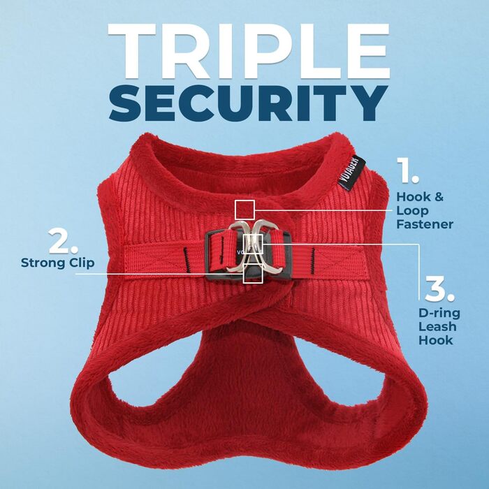 Шлейка для собак Voyager Step-In з плюшу від Best Pet Supplies, розмір L (45-52 см), колір шоколадний