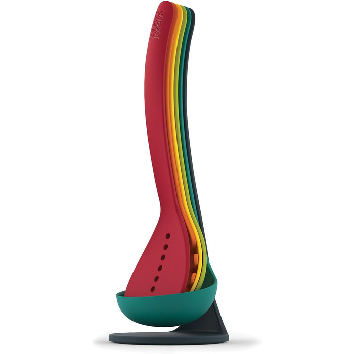 Набір кухонних аксесуарів Joseph Joseph Nest 5 шт. з магнітною підставкою, чорний/нержавіюча сталь, 30 см