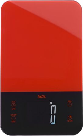 Кухонні ваги Silit Digitale з функцією тарування, до 5 кг, з LED-дисплеєм, велика поверхня зважування, таймер