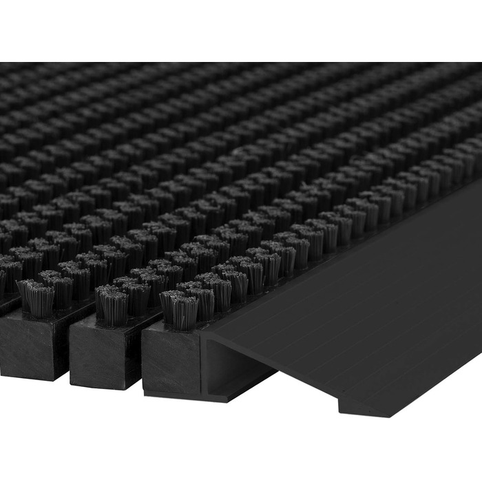 Примісний та вуличний килимок для очищення взуття Floordirekt Power Brush, чорний, 60 x 90 см