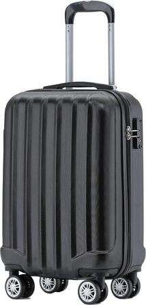 Чемодан на колесах Beibye TSA-Schloß 2080, ручна поклажа, жорсткий корпус, чорний (M)